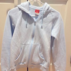 Nike Powder blue zipper hoodie